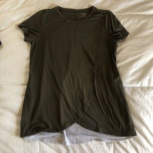 💗MATERNITY Dark Olive Green Nursing Top